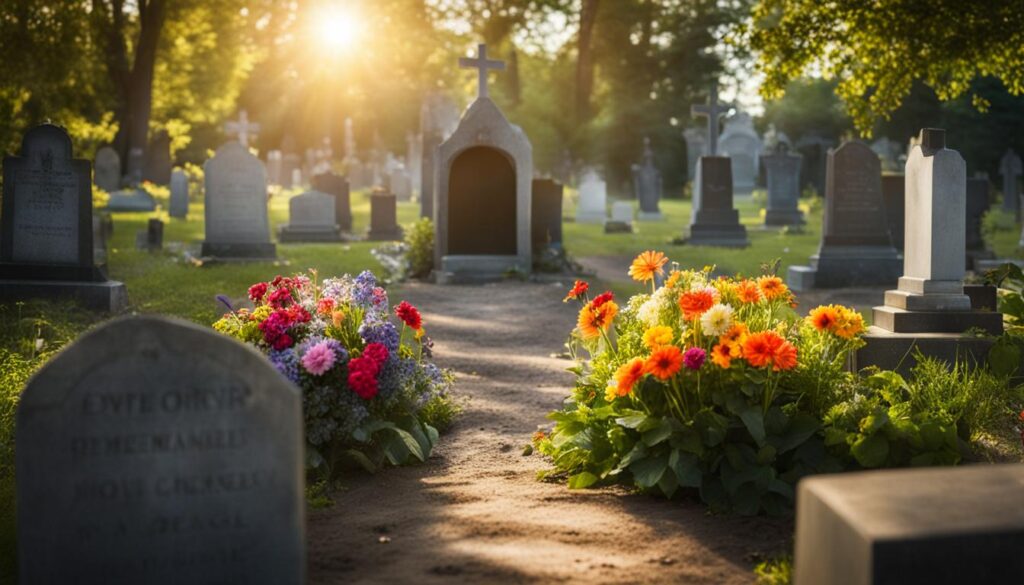 dream of putting flowers on a grave