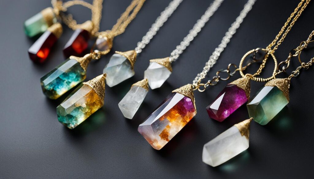 resin crystal necklace