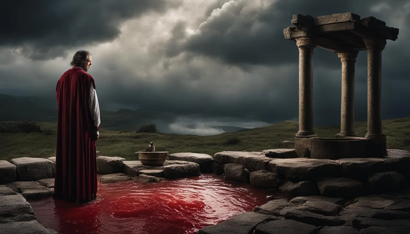 biblical meaning of urinating blood in a dream