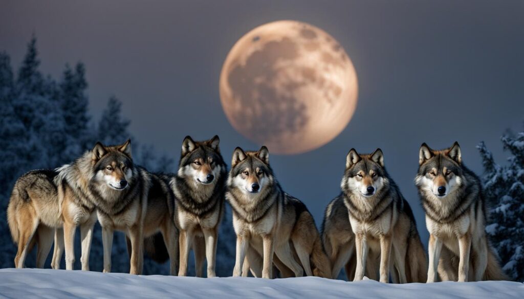 spiritual representation of colored wolves in dreams