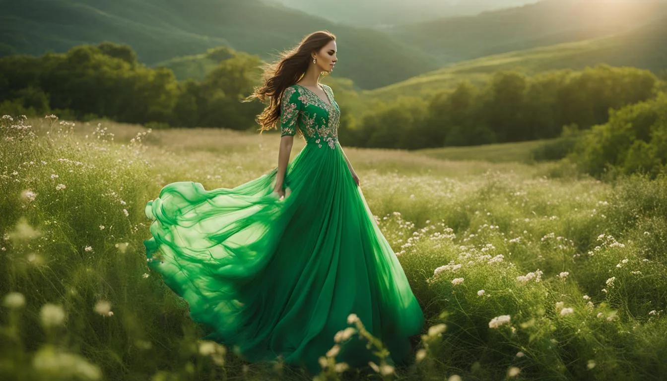 biblical meaning of green dress in a dream
