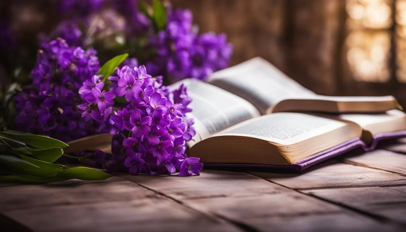 biblical meaning of purple flowers in a dream