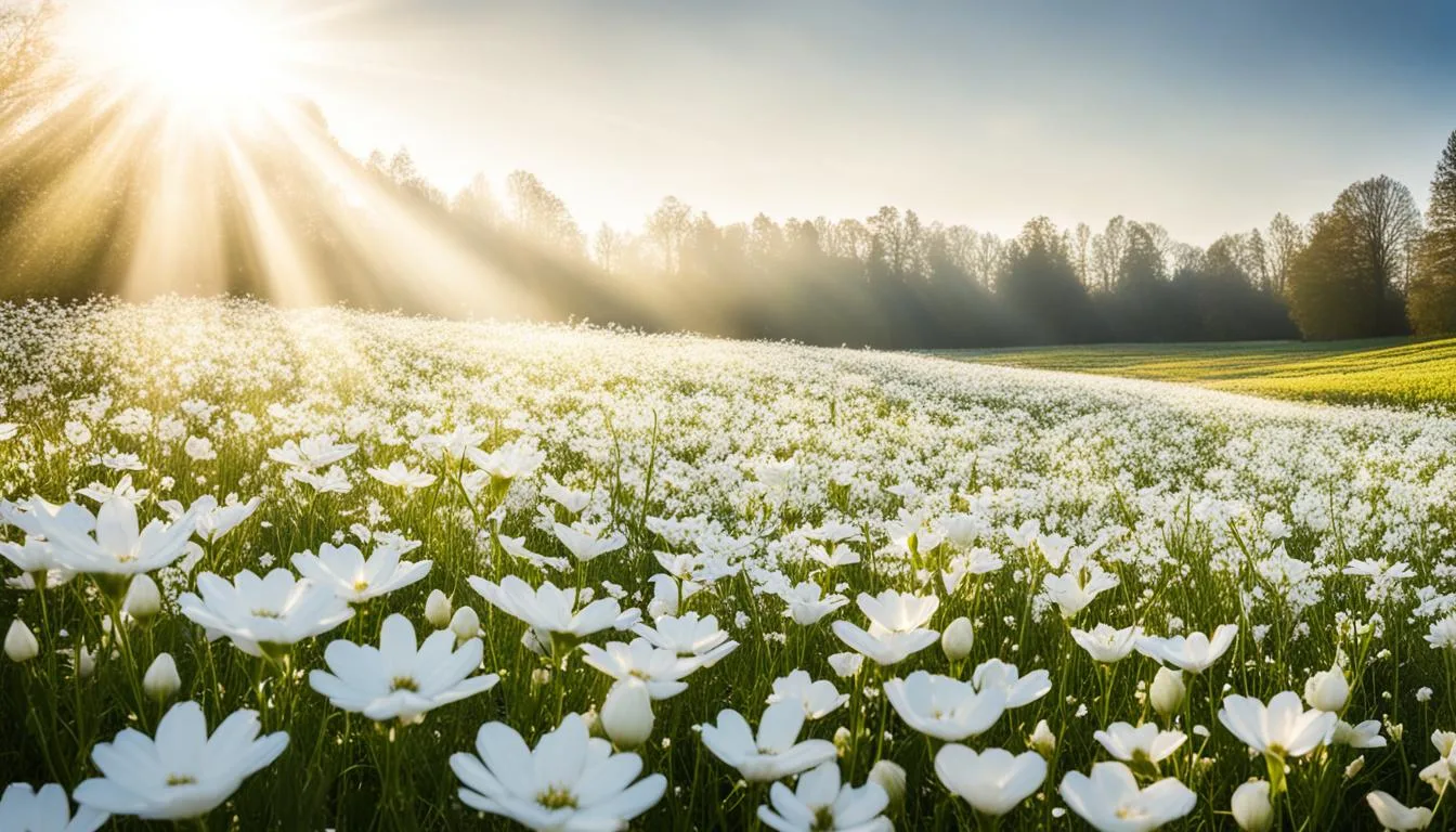 biblical meaning of white flowers in a dream