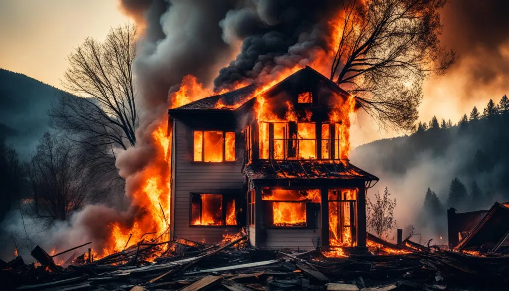 spiritual interpretation of a house on fire in a dream